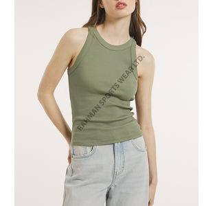 Camiseta sin mangas elástica de moda, camiseta sin mangas ajustada para capas o fitness, Camisa cómoda suave ecológica para ropa de verano - Product Image 6