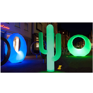 Decorazioni di scena su misura luce LED grande gonfiabile germogli di bambù colonna Blow Up illuminazione cono Tuck per la decorazione di eventi - Product Image 6