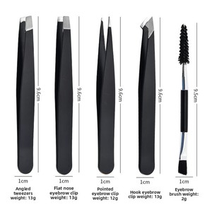 Ensemble de pinces en acier inoxydable personnalisées, quatre pièces, <span class=keywords><strong>pince</strong></span> <span class=keywords><strong>à</strong></span> sourcils et recourbe-<span class=keywords><strong>cils</strong></span>, outils avec étui en cuir, fabriqué en Chine - Product Image 3