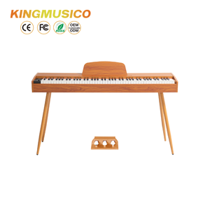 KM Piano numérique <span class=keywords><strong>lourd</strong></span> à 88 touches, <span class=keywords><strong>clavier</strong></span> électronique pleine grandeur avec réponse tactile, <span class=keywords><strong>MIDI</strong></span>, Bluetooth - Product Image 1