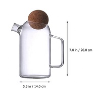 Théière à bulles en verre Borosilicate grande capacité 450/750/1100ml théière bouillie fleur théière tasse jus bouilloire froide avec couvercle en liège