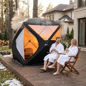 Tente de sauna de camping d'hiver imperméable, robuste, portable, moderne, pour l'extérieur, pour 2 à 5 personnes, tente de sauna cubique - Product Image 5