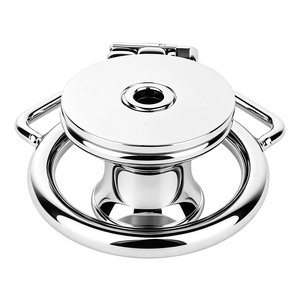Jaula de castidad masculina de acero inoxidable con catéter urinario de metal S M L, cinturón elástico y dispositivo de bloqueo para pene plano, juguetes sexuales. - Product Image 3