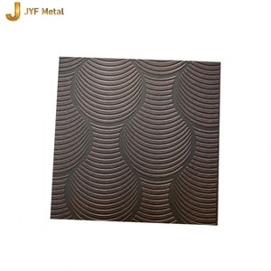 LL233 304 316 Steel Wall Panels <b>Plate</b> Antique Copper Bronze Etched Stainless Steel <b>Door</b> Wall Decoration - Product Image 3