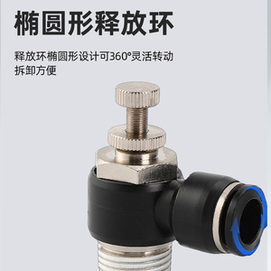 Pneumatic Fittings <b>Quick</b> Plug Copper Plated Nickel Air Hose <b>Connector</b> Adjustable Throttle Valve SL4 M5 6 01 8 02 03 - Product Image 4