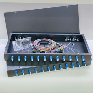 Panel de Conexión de Fibra Óptica Dúplex LC/UPC de 12 Puertos y 24 Núcleos, 1U 19'', Montaje en Rack Estándar, Caja de Distribución de Fibra para Centro de Datos, Precio de Fábrica - Product Image 1