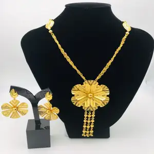 New Design Necklace set Fashion Jewelry one gram gold plated all type bridal necklace set