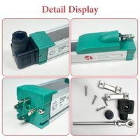Sensor de Desplazamiento Lineal KTF de 550 mm, Carcasa de Aluminio Anodizado, Alta Precisión de 0.01 mm, Clasificación IP50, Soporte de Montaje Ajustable para