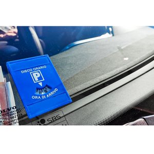 Disco di parcheggio in plastica rigida con segnale di avvertimento a doppia faccia per parcheggio a breve termine, 80x60mm-auto e moto/accessori per auto - Product Image 3