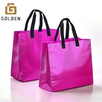 Sacs de courses en non-tissé recyclé avec logo personnalisé, sacs de courses en non-tissé laminé avec poignées pour le shopping