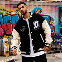 Veste bomber en laine avec broderie en chenille QUICKSHOW Streetwear, veste de baseball d'hiver pour hommes