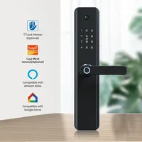 Serrure connectée WiFi avec écran tactile, caméra de visualisation et sécurité biométrique avancée, certifiée qualité, pour portes en bois et usage domestique