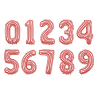 Ballon numérique en aluminium de 16 pouces pour anniversaire, mariage, nouvel an, fournitures de décoration, vente en gros