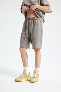 Pantaloncini di cotone personalizzati 420g pantaloni corti con stampa digitale pesante pantaloncini Cargo da uomo pantaloncini di spugna francese - Product Image 5