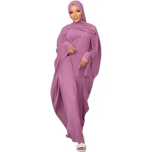 Robe musulmane pour femmes, kaftan pakistanais, abaya, robe + hijab, vêtements <span class=keywords><strong>de</strong></span> prière islamiques arabes, tenues <span class=keywords><strong>de</strong></span> Dubaï, OEM/personnalisé - Product Image 4