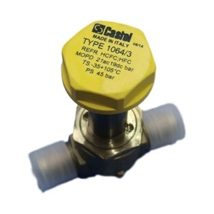 Válvula Solenoide Casto/Torto, Bobina de 220V, Latón y Plástico, Unidireccional, para Refrigeración y Aire Acondicionado - Product Image 4