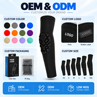 Manchon de protection rembourré pour coude en EVA, manchon de sport pour l'entraînement au basketball, protège-coude long et flexible, logo personnalisé OEM ODM