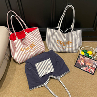 Bolsos de Lona con Cierre, Gran Capacidad, para Chicas, Ecológicos, Resistentes al Agua, Portátiles, para Viajes al Aire Libre, Oferta de Verano