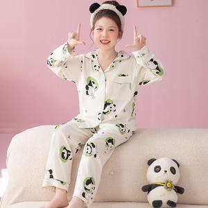 Pijamas <span class=keywords><strong>de</strong></span> <span class=keywords><strong>algodón</strong></span> <span class=keywords><strong>de</strong></span> nube <span class=keywords><strong>de</strong></span> verano Kawaii alto para niños y mujeres traje <span class=keywords><strong>de</strong></span> Casa transpirable lindo Panda dibujos animados regalo <span class=keywords><strong>de</strong></span> cumpleaños para estudiantes - Product Image 3