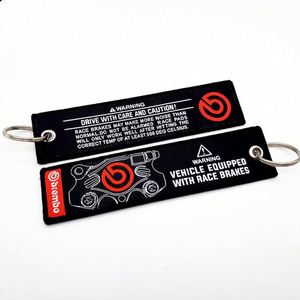 High Quality Embroidery Customized Double Sided Fabric Key <b>Chains</b> Key Ring Key Tag - Product Image 4
