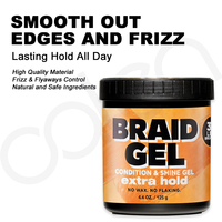 Gel Coiffant Anti-Frisottis Format Salon à Tenue Longue Durée pour l'Entretien des Locs et la Définition des Bords des Cheveux Afro