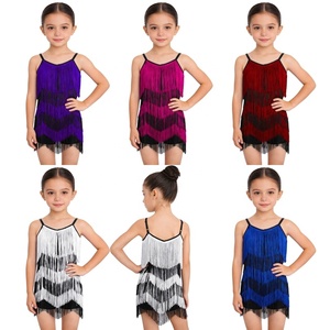 Trajes de Danza con Flecos para Niñas, sin Mangas, con Diseño de Chevron, para Teatro Musical, Jazz, Actuaciones en Escenario, Personalizados - Product Image 1