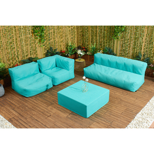 Juego de sofás repelente al agua de olefina de cian directo de fábrica, sofá para exteriores, Patio, jardín, bolsa de frijoles, muebles - Product Image 1