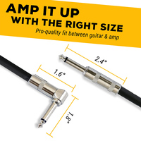 Offre Spéciale de haute qualité professionnel 20 FT câble de guitare électrique mâle à mâle 1/4 pouces Audio Instrument Jack Ts câble pour guitare