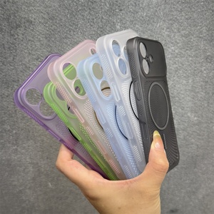 Fashion Slim <b>PC</b> Matte Heat Dissipation Magnetic Phone Case for iPhone 17 13 14 15 16 Pro Max <b>Wireless</b> Charging Protective Cover - Product Image 2