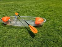 Kayak transparent portable pour une personne, kayak transparent pour la randonnée aquatique et les loisirs