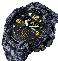 Jam Tangan Olahraga Fashion SKMEI 1637 Laris untuk Pria, Tahan Guncangan, Analog Digital, Tahan Air