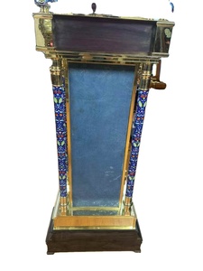 Đồng thau đồng thau ưa thích cloisonne Men 5 ngày lặp lại Đức cơ khí chuyển động 8 âm thanh mùa xuân ông nội bảng sàn Đồng hồ - Product Image 5