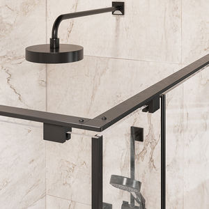 Seawin vendita calda bagno telaio in alluminio cabina doccia hotel moderno vetro temperato quadrato nero box doccia - Product Image 6