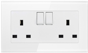 ซ็อกเก็ตแผงสัมผัสสวิตช์เดี่ยวมาตรฐานอังกฤษเต้ารับติดผนัง10A 250V พร้อมวัสดุ PC และแก้ว - Product Image 3