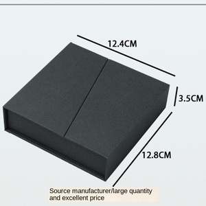 Source Factory Eco-Friendly Double Open Square Rigid Jewelry <b>Gift</b> <b>Box</b> Custom Logo Packaging for <b>Earrings</b> Rings Necklaces - Product Image 4