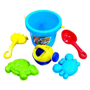 ชุดของเล่นถังชายหาดสำหรับเด็กพร้อมถังรดน้ำทรายและพลั่วตาข่าย - Product Image 1