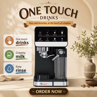 Cafetera Espresso Automática para el Hogar con Sistema de Preparación Programable, Molinillo Eléctrico y 20 Bares de Presión
