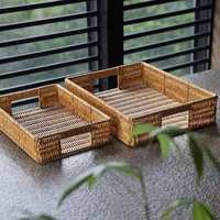 OEM PP Rattan Opbergmanden Ecologisch Verantwoorde Plastic Geweven Organizer voor Eten Wasmand Cadeaupakket Fabrieksprijs