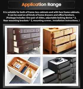 YENUO 10-24インチ アンダーマウント引き出しスライド ソフトクローズ、77LBフルエクステンション、隠しボトムマウントボールベアリングレール - Product Image 5