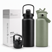 Logo personnalisé gobelet isolé à double paroi sport GYM bouteille d'eau potable à double paroi en acier inoxydable flacons sous vide