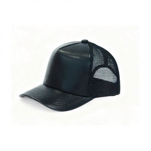 Gorra Deportiva de 6 Paneles de Algodón con Logotipo Bordado Personalizado de Fábrica OEM, Gorra Trucker Negra Moderna para Hombre - Product Image 2