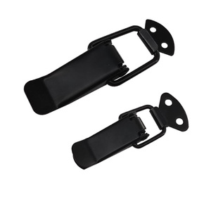 Hebilla de cierre metálica electroforética negra con resorte para bolsos y cajones, accesorio de ferretería duradero - Product Image 2
