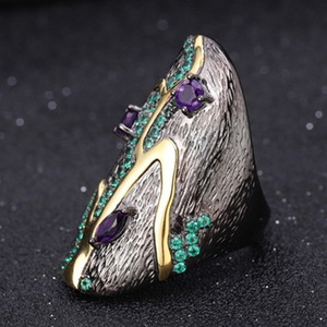 Anello da Donna in Stile Etnico con Paesaggio e Strass, Gioielli alla Moda - Product Image 3