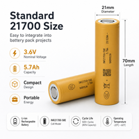 Cellule Li-ion haute capacité INR21700 58E 5700mAh 3.6V 3C pour pack de batterie longue portée de drone UAV