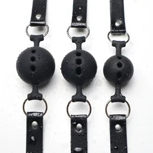 Bavaglio in Silicone e Gomma a 3 Misure, Regolabile, Traspirante, con Cinghia, Unisex per Adulti - Product Image 4