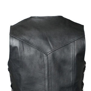 Chaleco de Cuero para Hombre con Logotipo Personalizado, Nuevo Diseño, Último Estilo, Chaleco de Cuero sin Mangas para Hombre, Diseño Cómodo, Corte Regular - Product Image 5