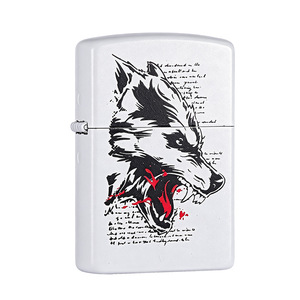 ZORRO/Zorro Z92075 Briquet à kérosène en laiton, motif <span class=keywords><strong>Loup</strong></span> Sanguin Lumineux, Coupe-vent, Style Affaires Haut de Gamme, Bestseller TikTok <span class=keywords><strong>et</strong></span> Kwai - Product Image 1
