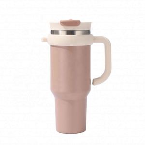 40oz Portable <b>Cup</b> with Handle Outdoor Vacuum Flask Custom Logo Sports Travel <b>Camping</b> Tumbler Sipping Drinking Lid - Product Image 3