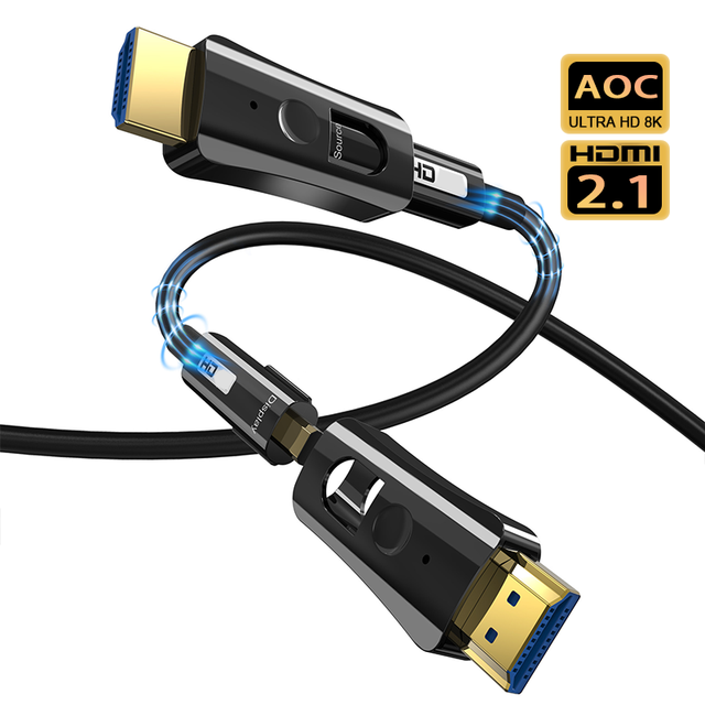 AOC Micro HDMI to Micro HDMI Fiber Optic Cable PVC Jacket 4K 8K 60Hz Active Optical HDMI Cable for Microphones