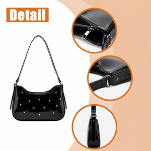 Bolso de Hombro Elegante de Piel Sintética para Mujer, Marca Shine Lady, con Correa Única, Cierre Metálico, para Llevar Bajo el Brazo, con Espacio para Teléfono, Cartera y Lápiz Labial - Product Image 2